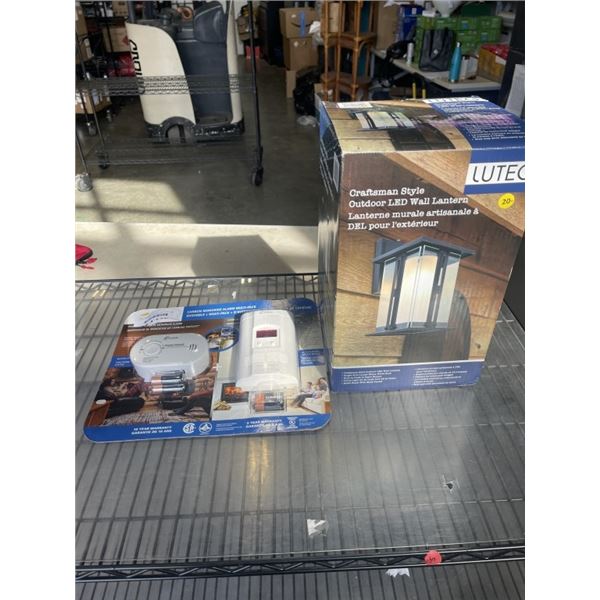LUTEO OUTDOR LED WALL LIGHT AND NEW KIDDIE CARBON MONOXIDE DETECTOR