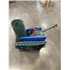 Image 2 : ASSORTED RUBBERMAID STORAGE TOTE LIDS, BLACK AND BLUIE STORAGE TOTE,  AND INTERLOCKING FOAM MATTS, S