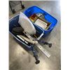 Image 1 : 2 TOTES OF SHOP SUPPLIES AND TOOLS