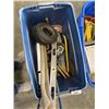 Image 3 : 2 TOTES OF SHOP SUPPLIES AND TOOLS