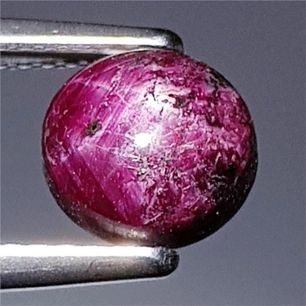2.8 CT AUTHENTICATED RED STAR RUBY GEMSTONE ($2,660 APPRAISAL)