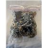 Image 1 : LARGE BAG OF MISC RHINESTONES JEWELRY AND PARTS