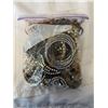 Image 2 : LARGE BAG OF MISC RHINESTONES JEWELRY AND PARTS