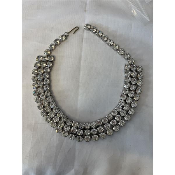 VINTAGE RHINESTONE CHOKER NECKLACE