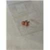 Image 2 : 14K GOLD WITH NATURAL PINK GOLD PAIR OF EARRINGS