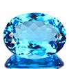 Image 1 : 26.3 CT AUTHENTICATED ROYAL BLUE TOPAZ GEMSTONE ($6,575 APPRAISAL)