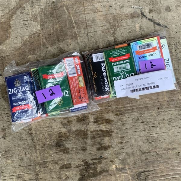 24 NEW PACKS OF ROLLING PAPERS