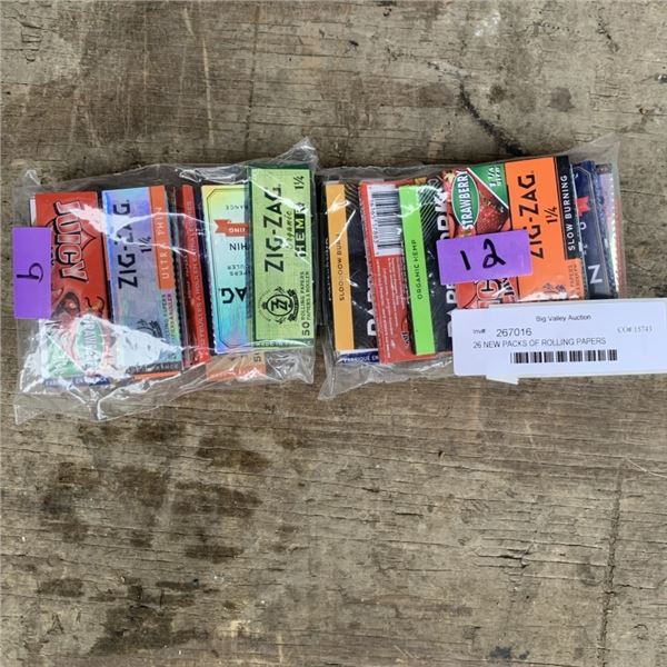 21 NEW PACKS OF ROLLING PAPERS