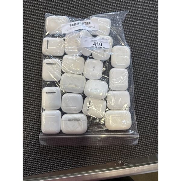 20 APPLE AIRPOD CASES, ASSORTED MODELS, CASES ONLY