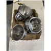 Image 1 : LOT OF COMMERICAL MIXING BOWLS AND WHISK ATTACHMENTS