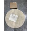 Image 1 : NEW OURSON PORTABLE ROUND PLAYMAT WITH CARRY BAG, CHESTNUT VEGAN LEATHER, 48 INCH ROUND