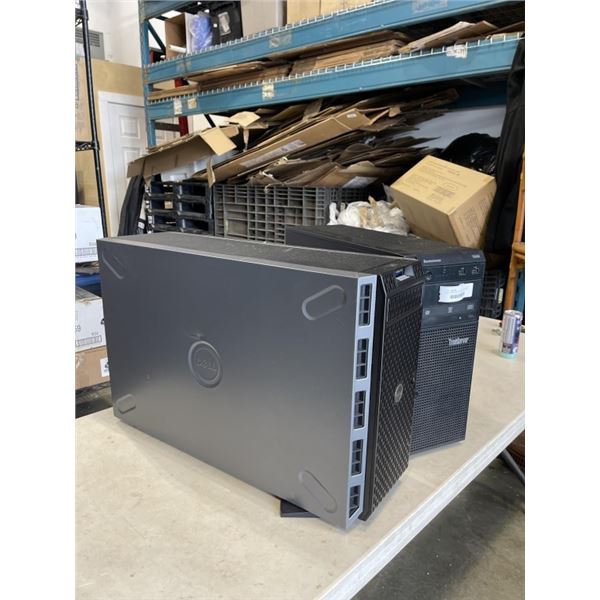 DELL POWEREDGE T630 SERVER AND LENOVO DESKTOP COMPUTER, UNTESTED, CONDITION UNKOWN