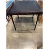 Image 1 : COSCO DARK FINISH LEATHER INSET FOLDING CARD TABLE
