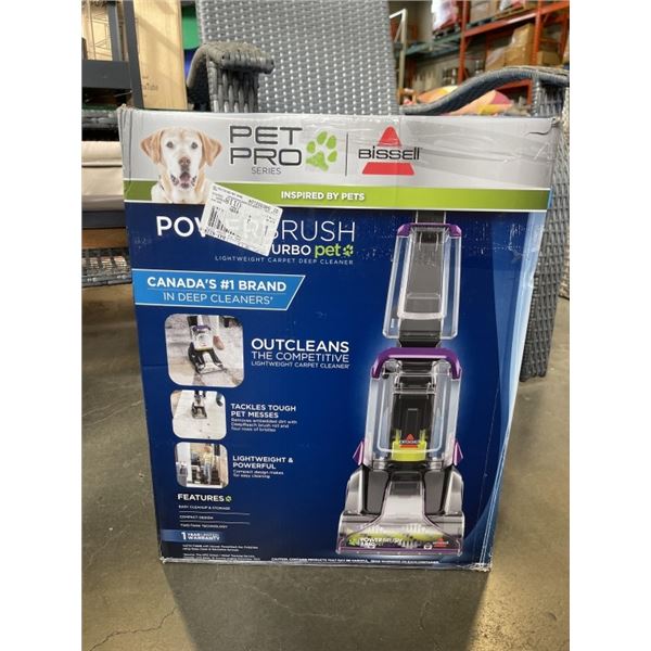 BISSELL POWERBRUSH TURBO PET PRO LIGHTWEIGHT CARPET DEEP CLEANER - TESTED WORKING, RETAIL $249