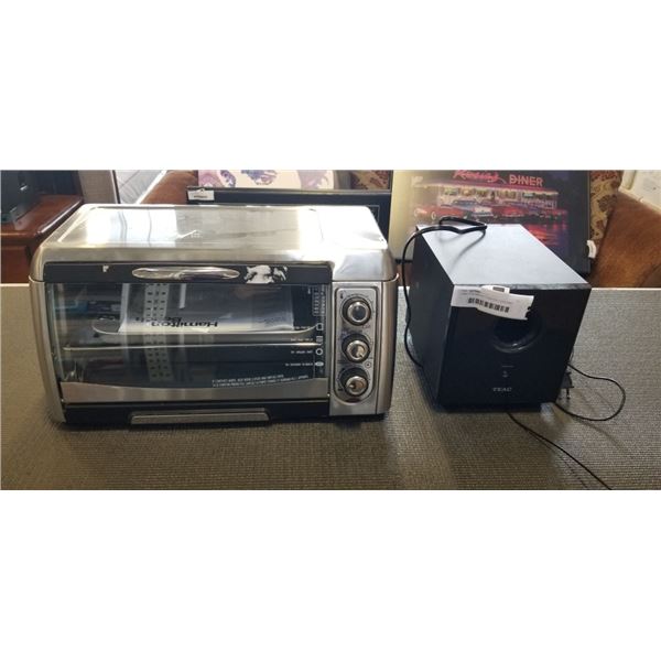 HAMILTON BEACH TOASTER OVEN AND TEAC SUB