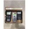 Image 2 : SCIENTIFIC CALCULATOR, 2 OTHER CALCULATORS AND VINTAGE LEATHER CASED RULER