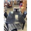 Image 3 : MODERN DARK FINISH DINING TABLE WITH 4 LEATEHR SEAT CHAIRS