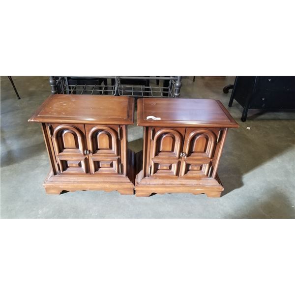 PAIR OF 2 DOOR NIGHT STANDS