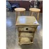 Image 1 : 2 BARSTOOLS AND VINTAGE NIGHT STAND