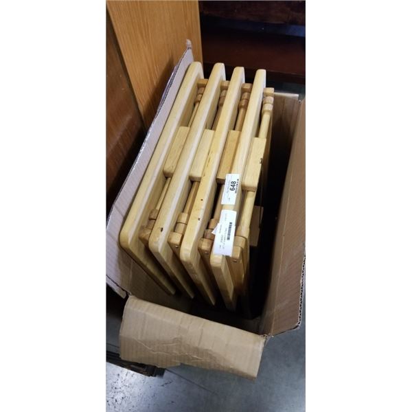 SET OF 4 MAPLE TV TRAYS