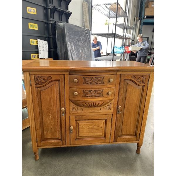 VINTAGE SIDEBOARD W/ MIRROR