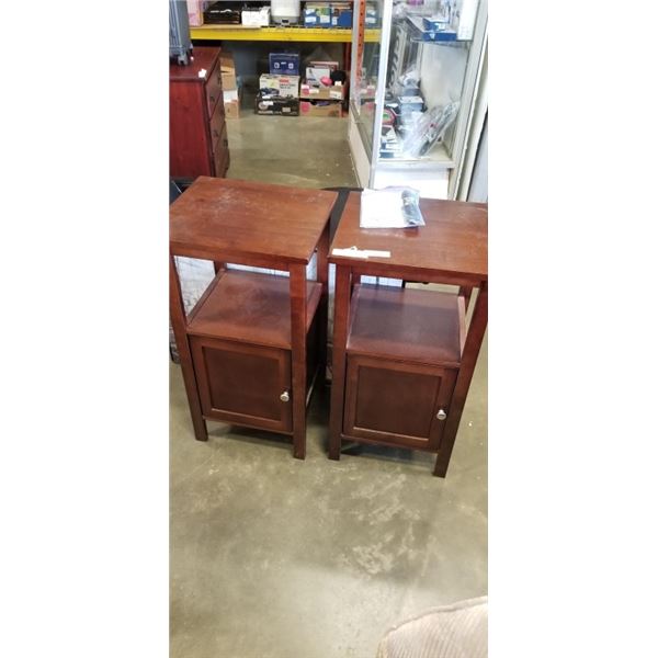 PAIR OF 1 DOOR SIDE TABLES