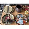 Image 3 : VINTAGE POTTERY PLATES, CROCKS, HAND PAINTED WINDOW PLANTERS, COLLECTOR PLATES ETC
