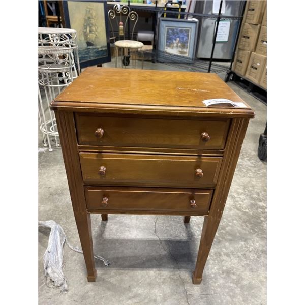 VINTAGE SEWING CABINET WITH CONTENTS