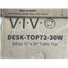 Image 3 : VIVO WHITE 71 X 30 INCH ELECTRIC SIT TO STAND DESK WITH WHITE SINGLE MOTOR DESK FRAME