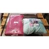 Image 1 : 2 NEW 28 X 56 INCH PINK BATH TOWELS, AND NEW DOG BLANKET