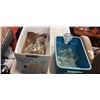 Image 1 : CRYSTAL DECANTER AND GLASSES AND ANTIQUE OIL LANTERN