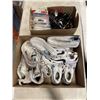 Image 1 : 2 BOXES OF SHOES, KIDS MASKS AND SUNGLASSES