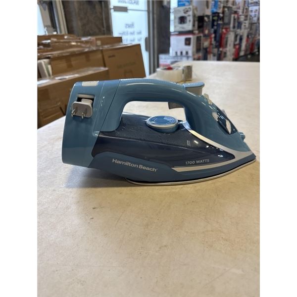 AS NEW HAMILTON BEACH STEAM IRON, 1700 WATTS, UNUSED STORE DISPLAY MODEL