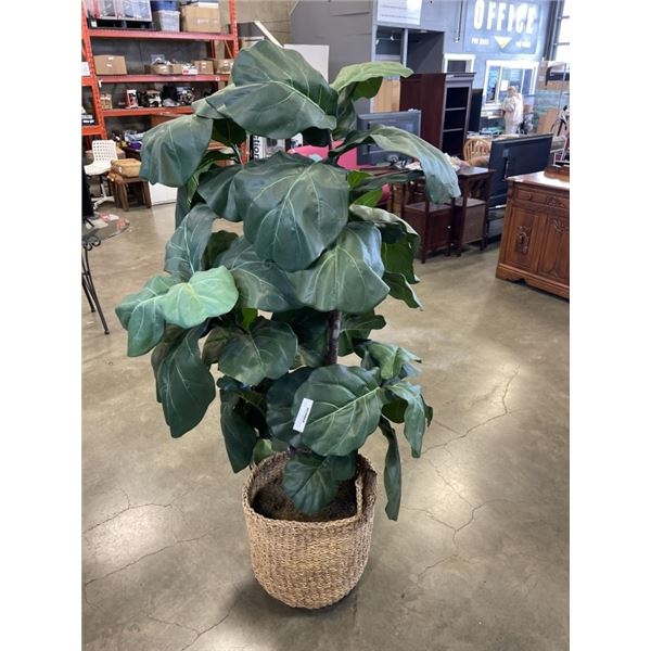 ARTIFICIAL PLANT IN RATTAN BASKET