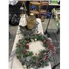 Image 1 : ASSORTED CHRISTMAS DECOR, WREATH, SLEIGH ETC
