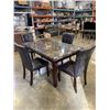 Image 1 : FAUX MARBLE DINING TABLE AND 4 CHAIRS