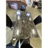 Image 2 : FAUX MARBLE DINING TABLE AND 4 CHAIRS