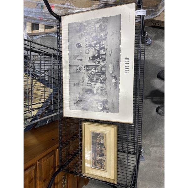 ANTIQUE 'ELIXOR OF LOVE' BY GEORGE PINWELL AND VINTAGE CANUCKS ROAD TRIP PRINT