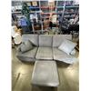 Image 2 : MODERN GREY FABRIC SOFA WITH OTTOMAN, GOOD CLEAN CONDITION