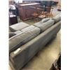 Image 3 : MODERN GREY FABRIC SOFA WITH OTTOMAN, GOOD CLEAN CONDITION