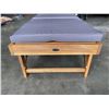 Image 2 : BRAND NEW ASSEMBLED, OUT OF BOX PATIO FLARE ACACIA WOOD FOLDING PATIO SUN LOUNGER WITH GREY CUSHION,