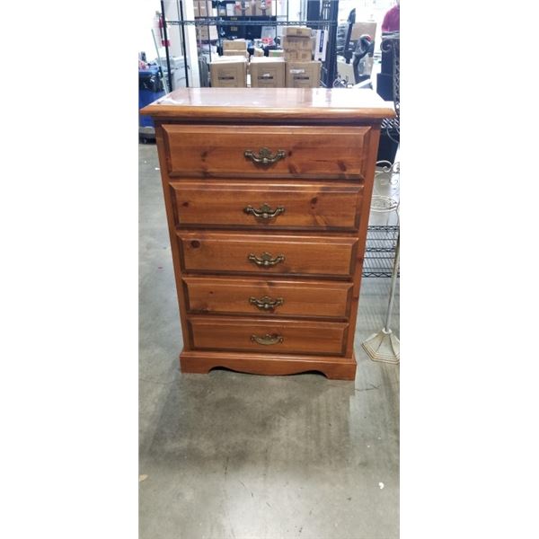 PINE 5 DRAWER HIGHBOY DRESSER