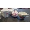 Image 2 : COLLECTION OF ANTIQUE CUPOS AND SAUCERS, SOUP BOWL, ETC