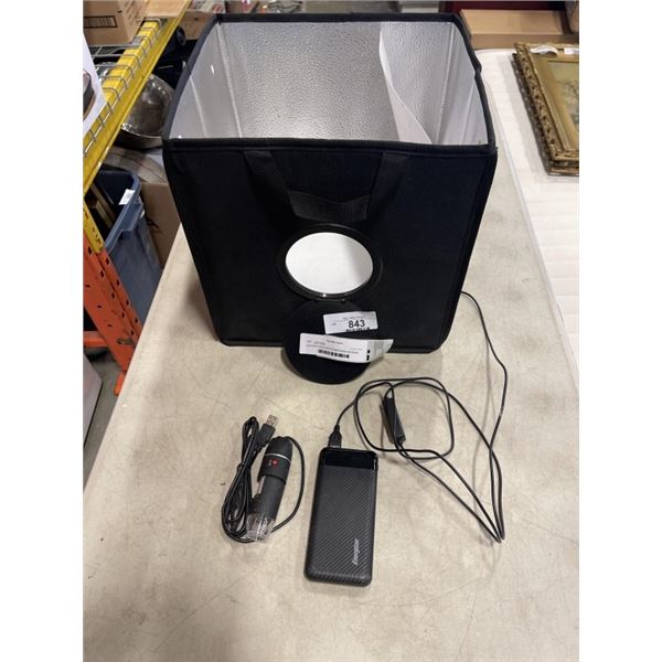 LED PHOTO BOX WITH POWER BANK WORKING WITH DIGITAL MICROSCOPE