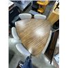 Image 2 : ASHLEY FURNITURE TRIANGLE DINING TABLE WITH BENCH AND 3 SWIVEL STOOLS