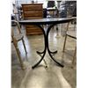 Image 2 : BRAND NEW PATIO BISTRO SET, GLASS TOP ROUND PATIO TABLE, 30 INCH DIAMETER AND 2 STACKING GREY STAINL