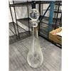 Image 3 : DECORATIVE VASES, DECANTER, AND SIGNED GLASS CENTRE VASE