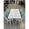 Image 2 : MODERN DINETTE TABLE AND 4 FABRIC TUB CHAIRS