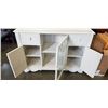 Image 2 : VINTAGE GLASS DOOR WHITE SERVING CABINET BY MIDDLESEX FURNITURE