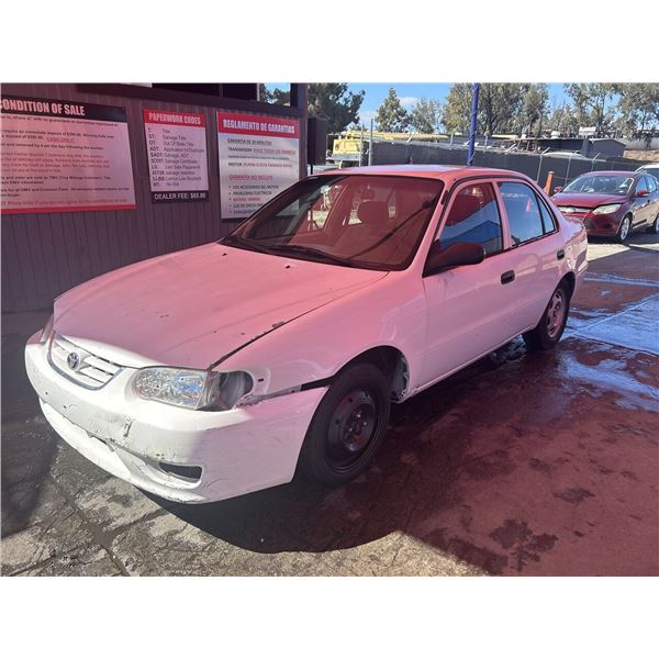 2001 TOYOTA COROLLA